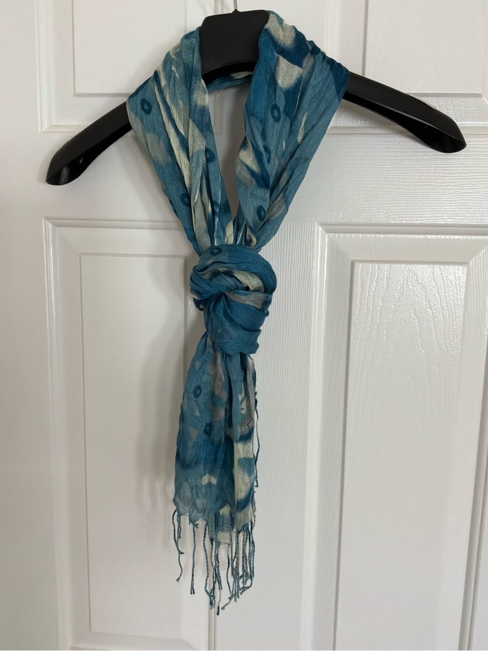 Teal Patterned Lightweight Women's Scarf